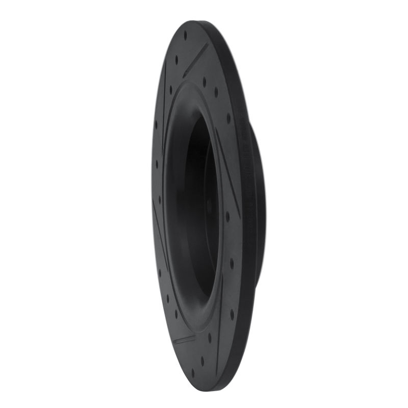 Honda Civic Brake Rotor (1) - Rear Right - R1 Concepts - Drilled & Slotted - Black - `17-`20